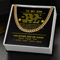 For Son, Believe in yourself From Mom- Chain Link Necklace - Custom Heart Design
