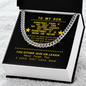 For Son, Believe in yourself From Mom- Chain Link Necklace - Custom Heart Design