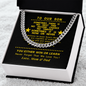 For Son, Believe in yourself, From Mom & Dad-Chain Link Necklace - Custom Heart Design