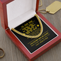 For Son, Believe in yourself, From Mom & Dad-Chain Link Necklace - Custom Heart Design