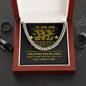 For Son, Believe in yourself, From Mom & Dad-Chain Link Necklace - Custom Heart Design