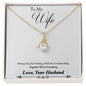 Wife Necklace, Dainty Pendant -Together we're everything | Custom Heart Design