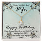 Wife Birthday Necklace, Dainty Pendant, Silver Necklace-When you turn 100 | Custom Heart Design