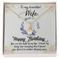 Wife Birthday Necklace, Dainty Pendant -I thank my lucky stars | Custom Heart Design
