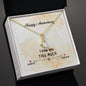 Wife Anniversary Necklace, Dainty Pendant - I love you this much | Custom Heart Design