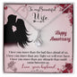 Wife Anniversary Necklace, Dainty Pendant, Silver Necklace-If I had to choose | Custom Heart Design