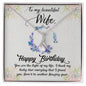 Wife Birthday Necklace, Dainty Pendant -I thank my lucky stars | Custom Heart Design