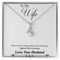 Wife Necklace, Dainty Pendant -Together we're everything | Custom Heart Design