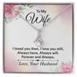 Wife Necklace, Dainty Pendant, Sentimental Necklace-Love you always | Custom Heart Design