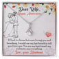 Wife Anniversary Necklace, Dainty Pendant, Silver Necklace-If I had to choose | Custom Heart Design