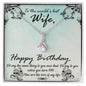 Wife Birthday Necklace, Dainty Pendant, Silver Necklace-When you turn 100 | Custom Heart Design