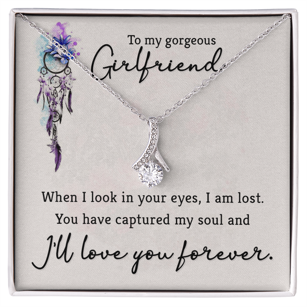 Girlfriend Silver Necklace, Dainty Gold Necklace for Girlfriend | Custom Heart Design