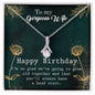 Wife Birthday Necklace, Dainty Pendant, Silver Necklace-Growing old together | Custom Heart Design