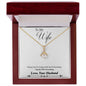 Wife Necklace, Dainty Pendant -Together we're everything | Custom Heart Design