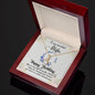 Wife Birthday Necklace, Dainty Pendant -I thank my lucky stars | Custom Heart Design