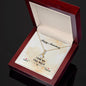 Wife Anniversary Necklace, Dainty Pendant - I love you this much | Custom Heart Design
