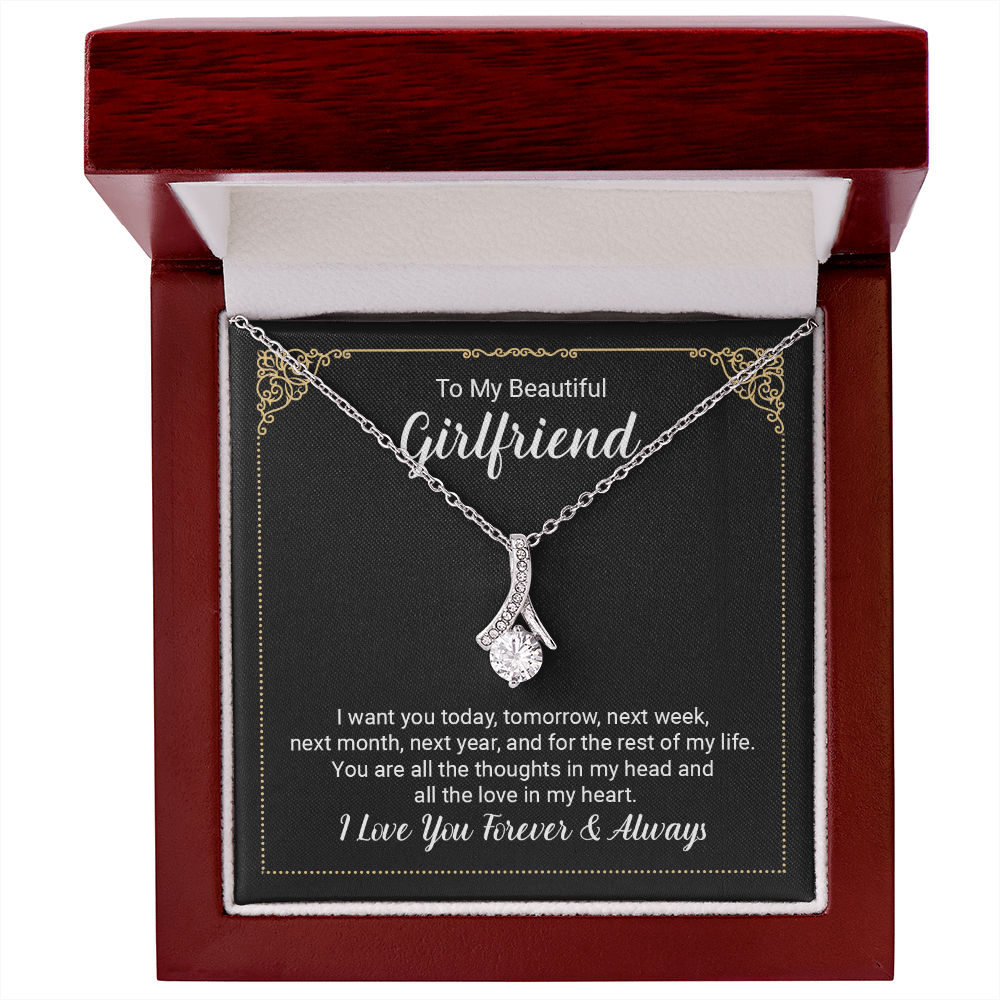 Girlfriend Silver Necklace, Dainty Gold Necklace for Girlfriend | Custom Heart Design