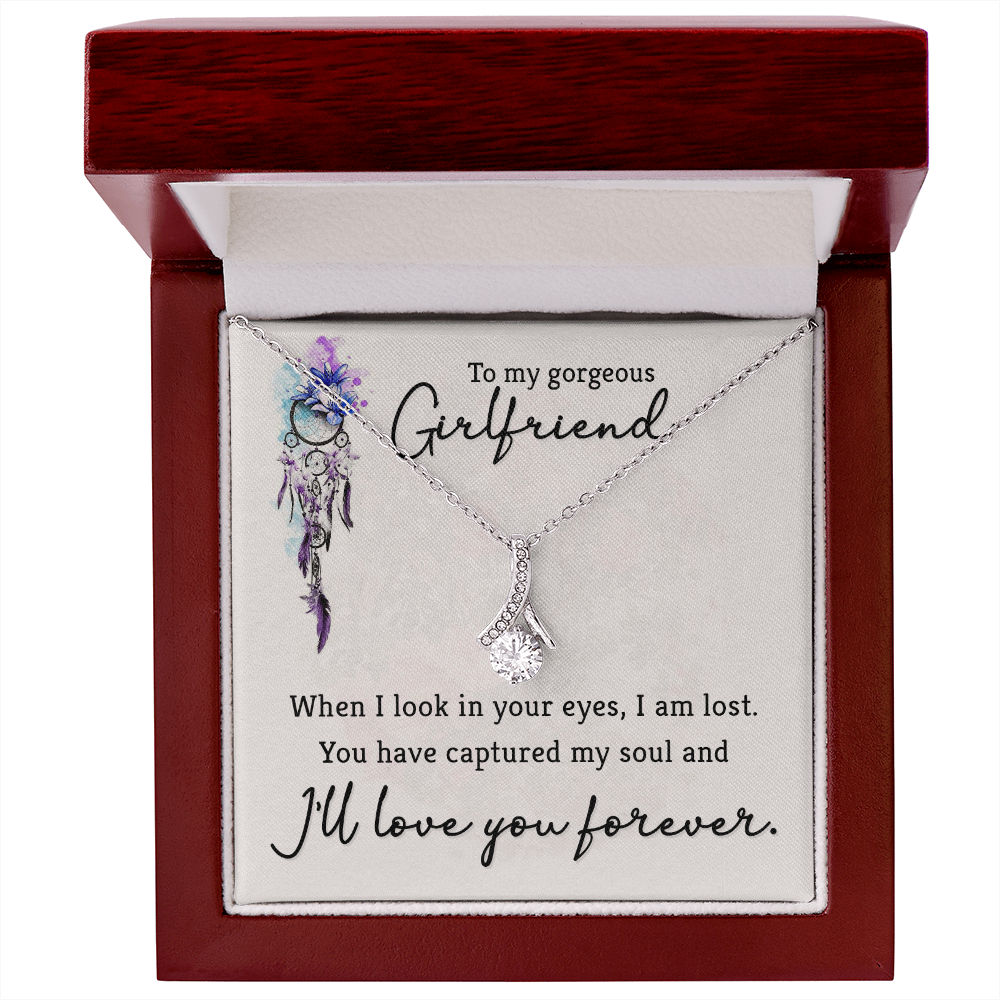 Girlfriend Silver Necklace, Dainty Gold Necklace for Girlfriend | Custom Heart Design