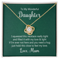 Daughter Necklace from Mom, Love Knot Necklace, Sentimental Necklace for Daughter | Custom Heart Design