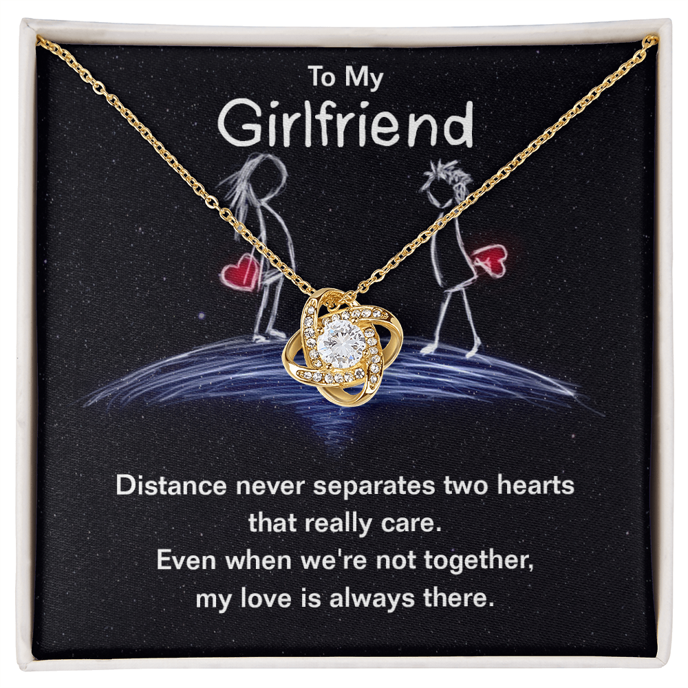 Girlfriend Jewelry, Love Knot Necklace for Girlfriend | Custom Heart Design