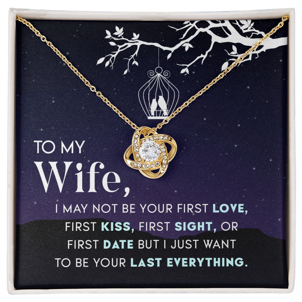 Wife Necklace, Love Knot Necklace, Necklace for Wife | Custom Heart Design