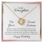 Daughter Sweet 16 Birthday Necklace, Love Knot Necklace, Birithday Necklace for Daughter | Custom Heart Design