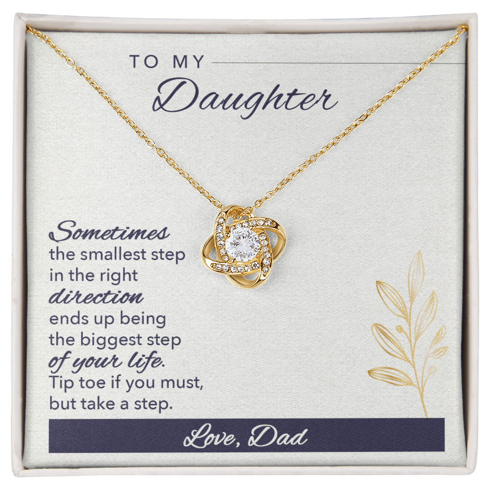 Daughter Necklace, Love Knot Necklace for Daughter, Necklace for Daughter  from Dad, Daughter Pendant | Custom Heart Design