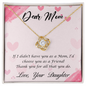 Mom Jewelry, Love Knot Necklace for Mom, Necklace for Mom from Daughter | Custom Heart Design