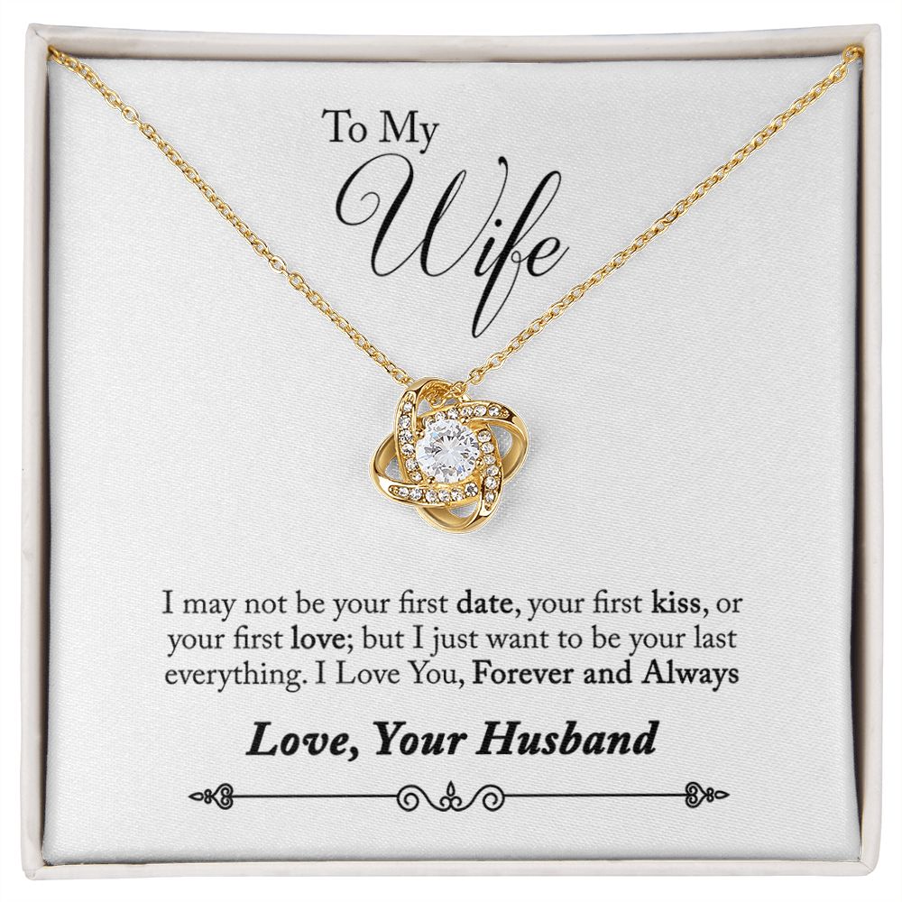 Wife Necklace, Love Knot Necklace, Necklace for Wife | Custom Heart Design