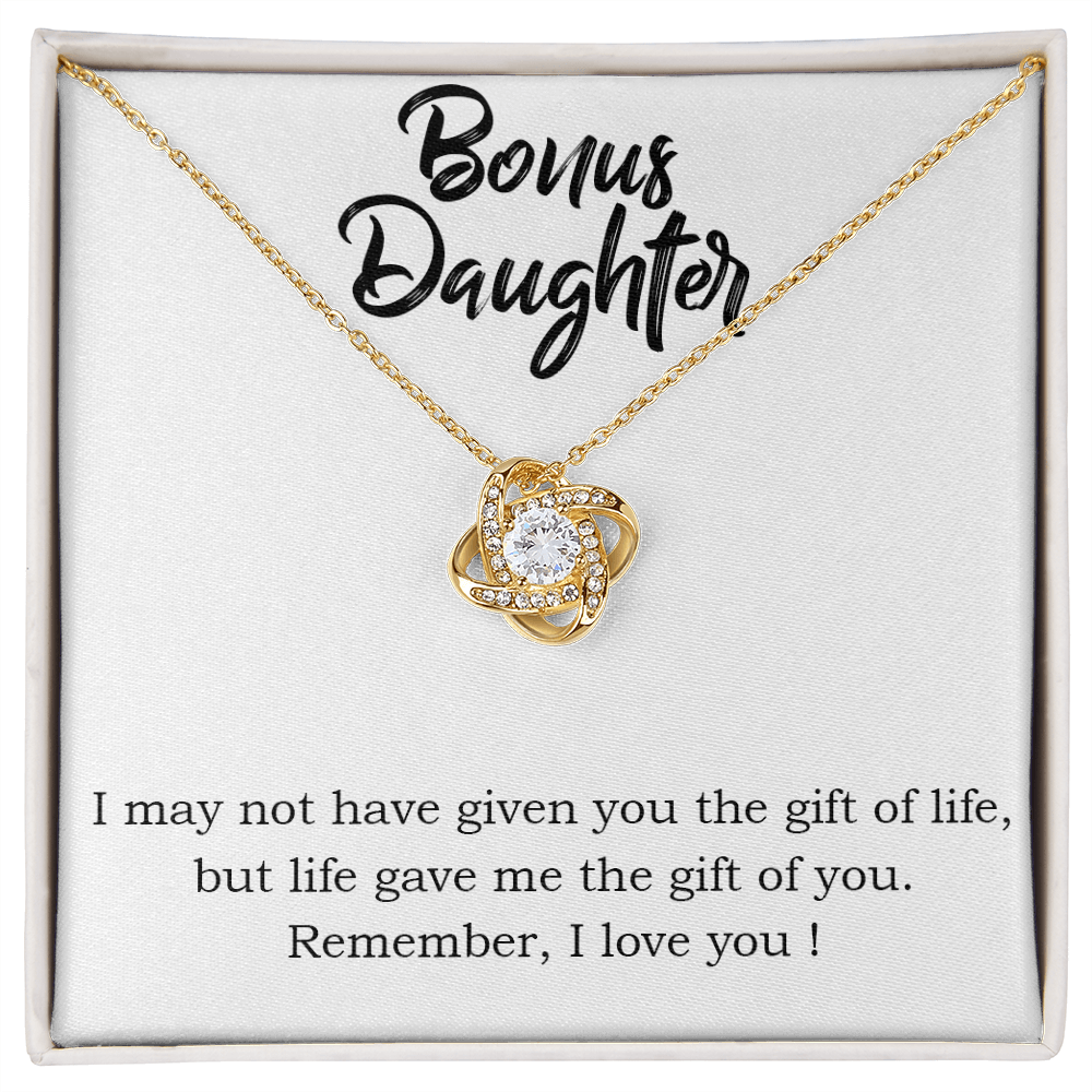 Daughter Necklace, Love Knot Necklace for Daughter, Necklace for Daughter, Daughter Pendant | Custom Heart Design