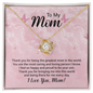 Mom Jewelry, Love Knot Necklace for Mom, Greatest Mom Necklace from Son | Custom Heart Design