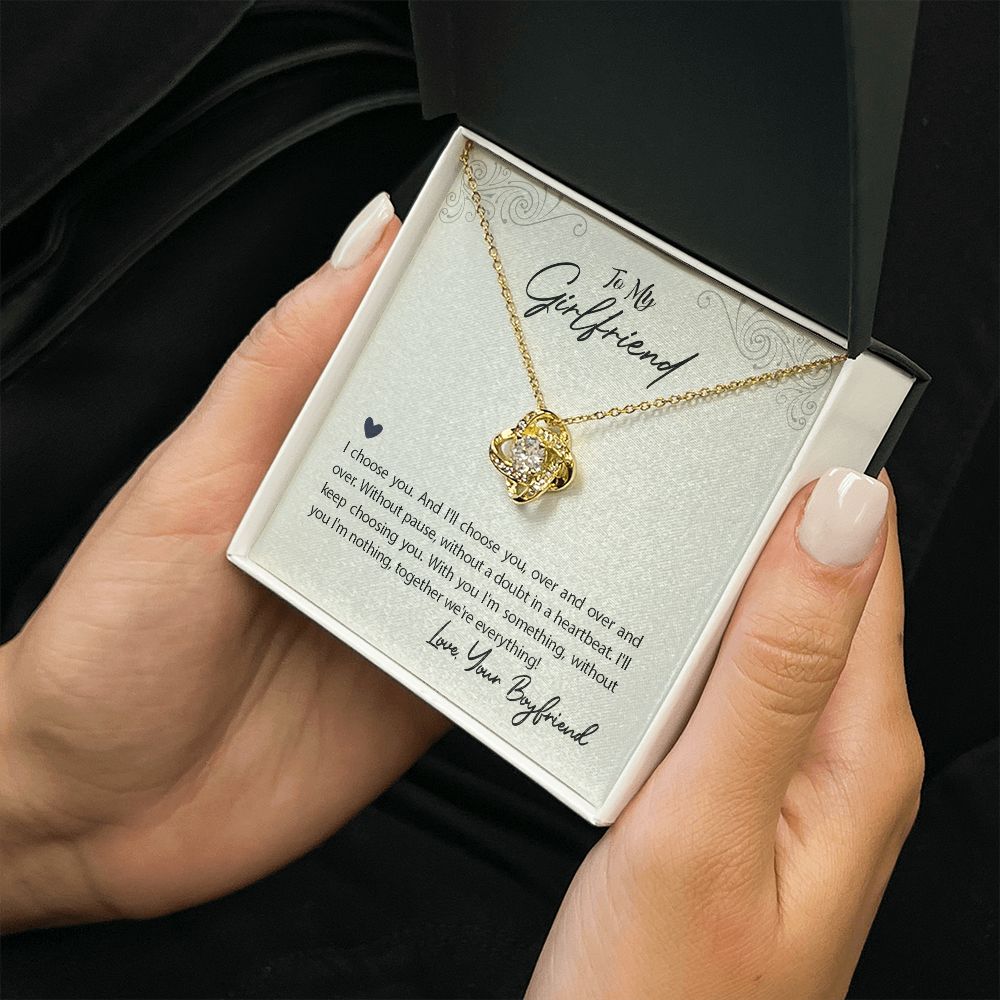 Love Knot Necklace for Girlfriend | Custom Heart Design