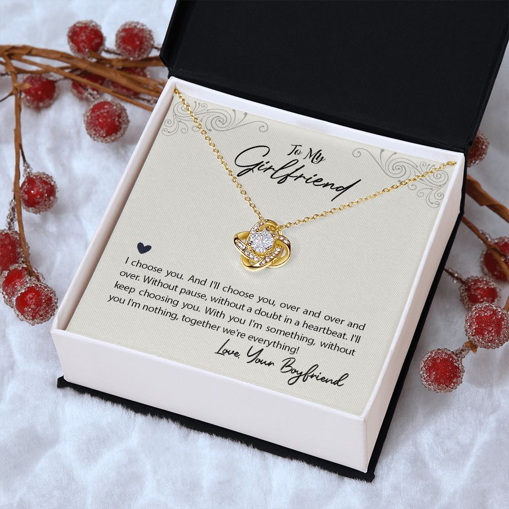 Love Knot Necklace for Girlfriend | Custom Heart Design