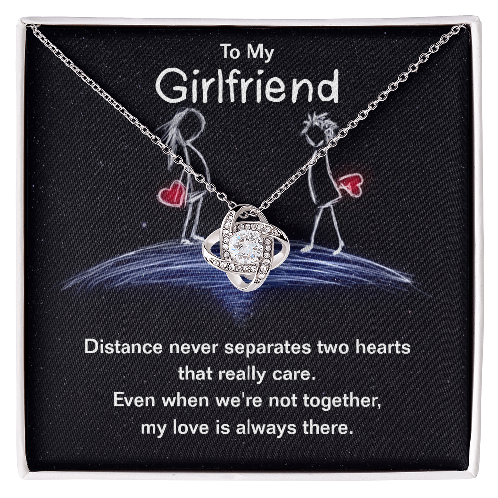 Girlfriend Jewelry, Love Knot Necklace for Girlfriend | Custom Heart Design