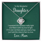 Daughter Necklace from Mom, Love Knot Necklace, Sentimental Necklace for Daughter | Custom Heart Design