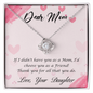 Mom Jewelry, Love Knot Necklace for Mom, Necklace for Mom from Daughter | Custom Heart Design
