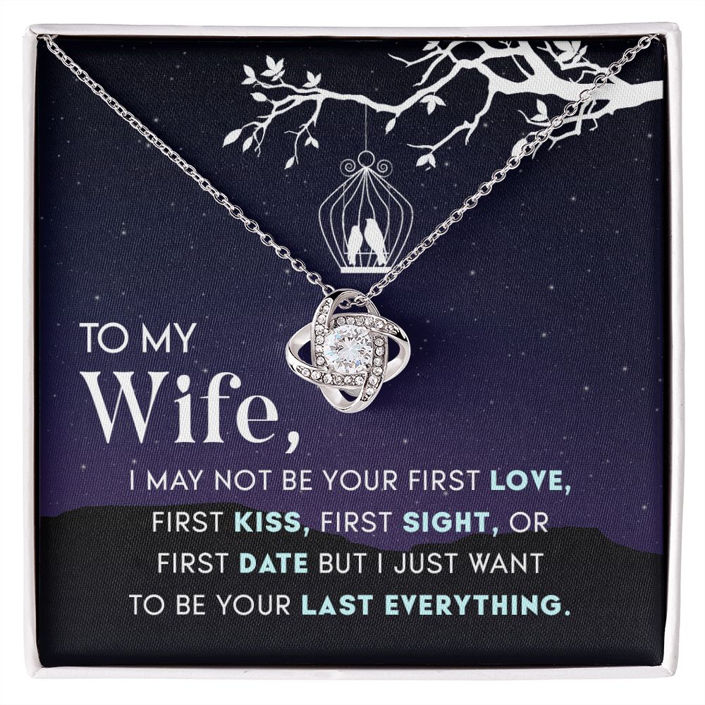 Wife Necklace, Love Knot Necklace, Necklace for Wife | Custom Heart Design