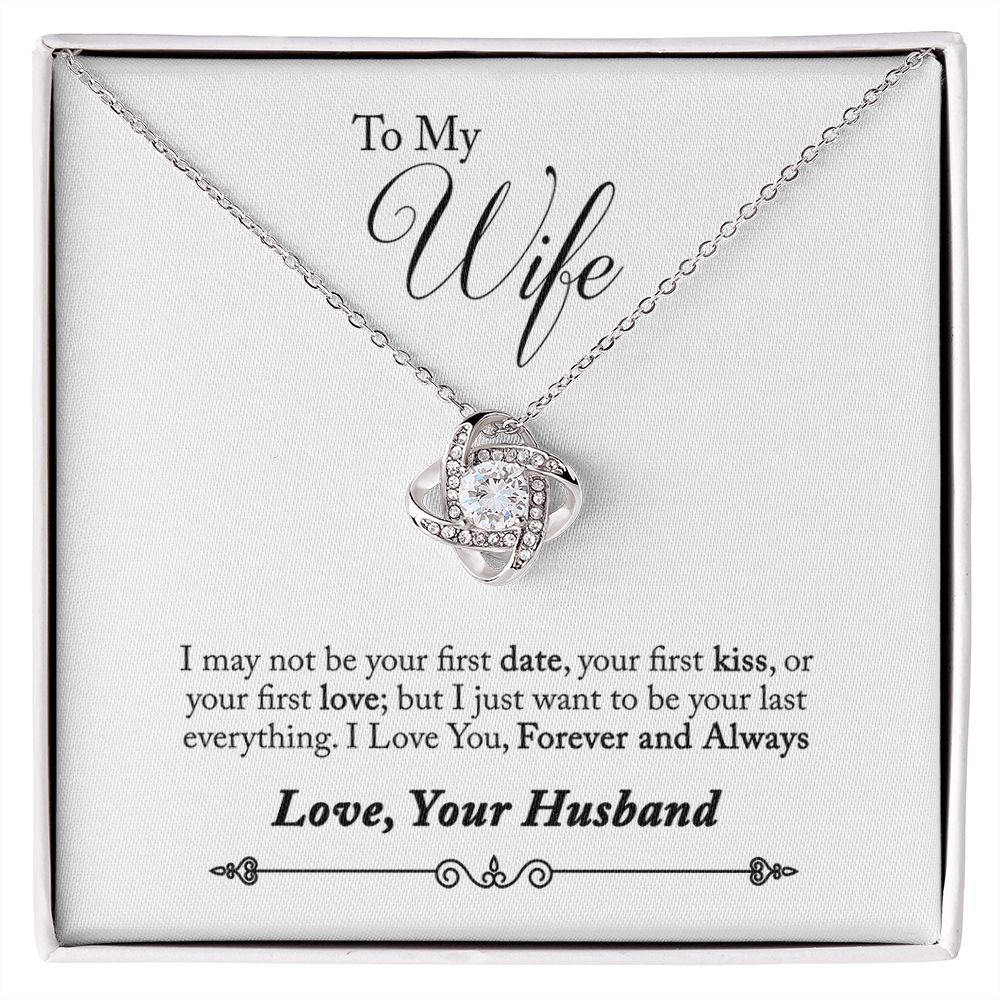 Wife Necklace, Love Knot Necklace, Necklace for Wife | Custom Heart Design