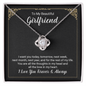 Girlfriend Jewelry, Love Knot Necklace for Girlfriend | Custom Heart Design