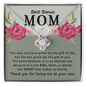 Mom Jewelry, Love Knot Necklace for Mom, Necklace for Bonus Mom | Custom Heart Design