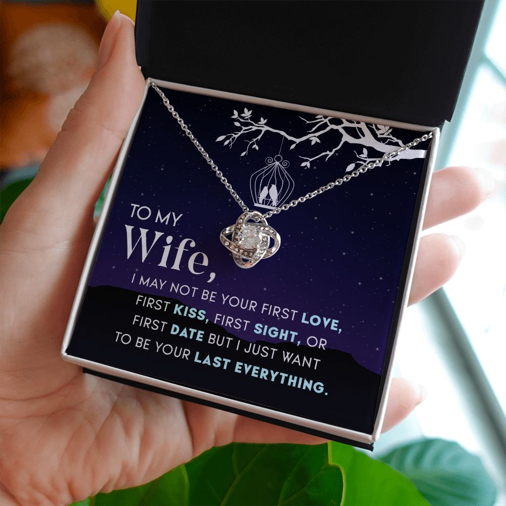 Wife Necklace, Love Knot Necklace, Necklace for Wife | Custom Heart Design