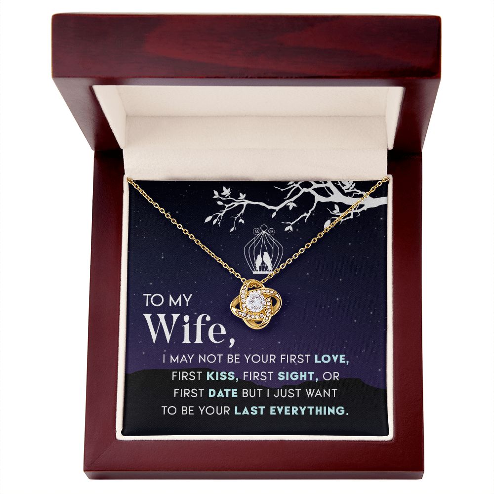 Wife Necklace, Love Knot Necklace, Necklace for Wife | Custom Heart Design