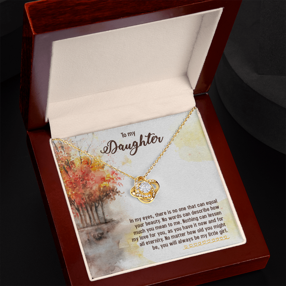 Daughter Necklace, Love Knot Necklace for Daughter, Necklace for Daughter, Daughter Pendant | Custom Heart Design