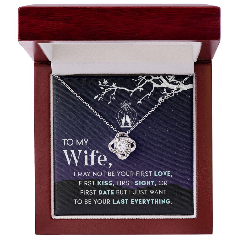 Wife Necklace, Love Knot Necklace, Necklace for Wife | Custom Heart Design