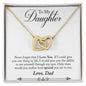 Daughter Necklace, Heart Necklace for Daughter, Interlocking Hearts Necklace | Custom Heart Design