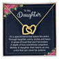 Daughter Necklace, Heart Necklace for Daughter, Interlocking Hearts Necklace | Custom Heart Design