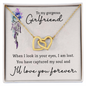 Girlfriend Heart Necklace, Interlocking Hearts Necklace for Girlfriend | Custom Heart Necklace