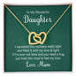 Daughter Necklace, Heart Necklace for Daughter, Interlocking Hearts Necklace |Custom Heart Design