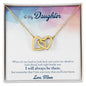 Daughter Necklace, Heart Necklace for Daughter from Mom-Look beside you | Custom Heart Design