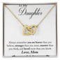 Daughter Necklace, Heart Necklace for Daughter, Interlocking Hearts Necklace | Custom Heart Design